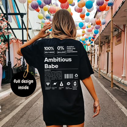 Ambitious Babe Definition Oversized Tee